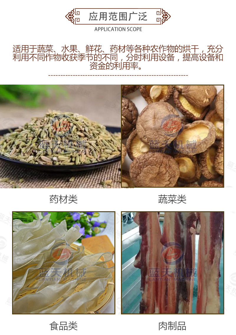 茴香烘干机应用范围广泛